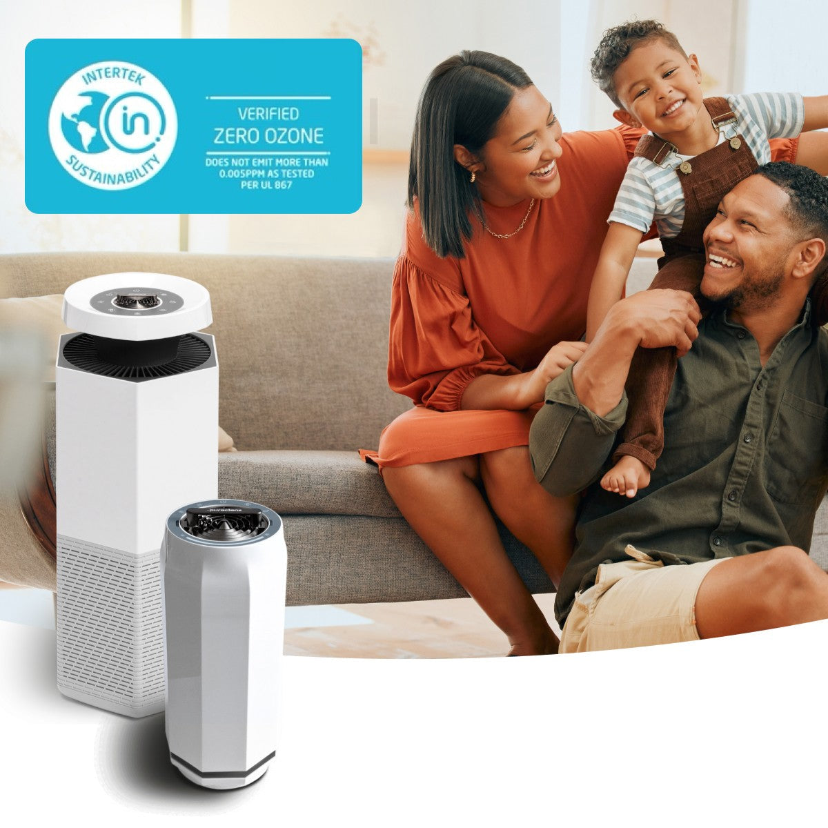 UL 2998 Zero Ozone Emissions Certification badge confirming no ozone emission from Puraclenz purifiers